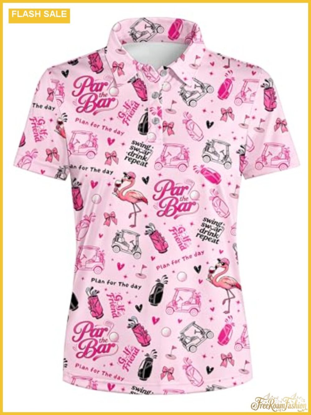 Womens Golf Polo Shirt Short Sleeve 4-Way Stretch Quick-Dry Sun Protection